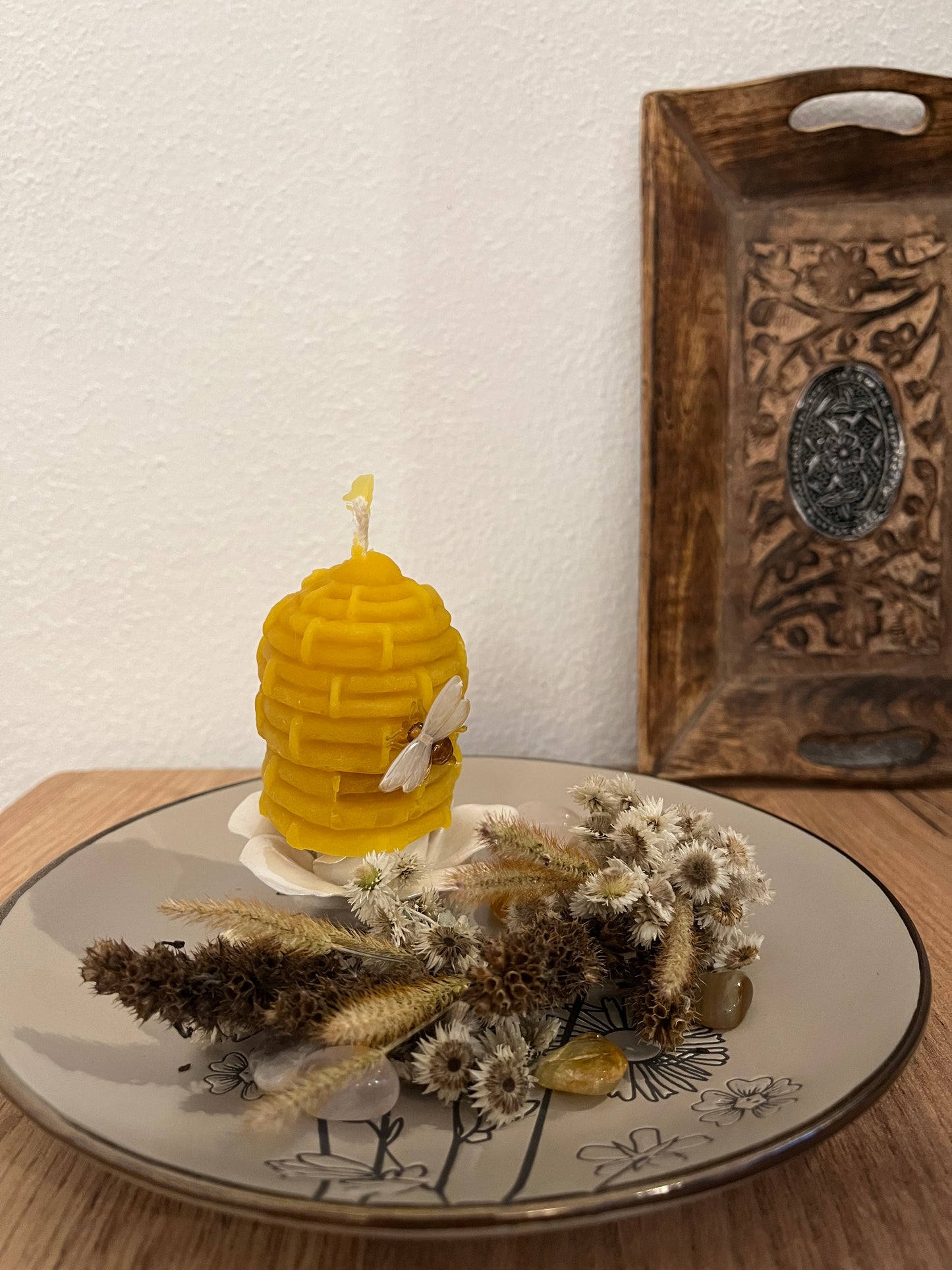Bienenwachskerze Bienenkorb