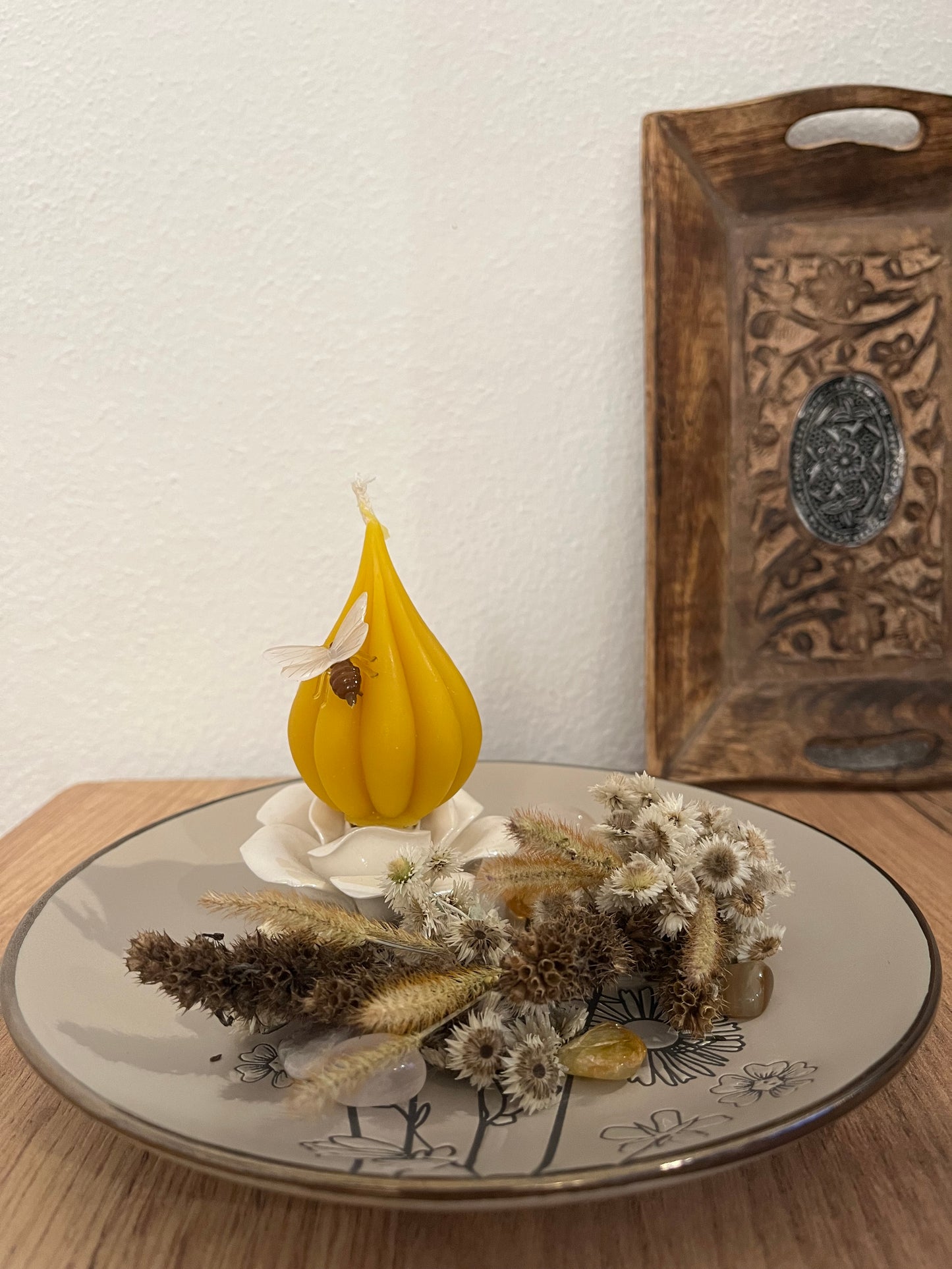 Bienenwachskerze Tropfen