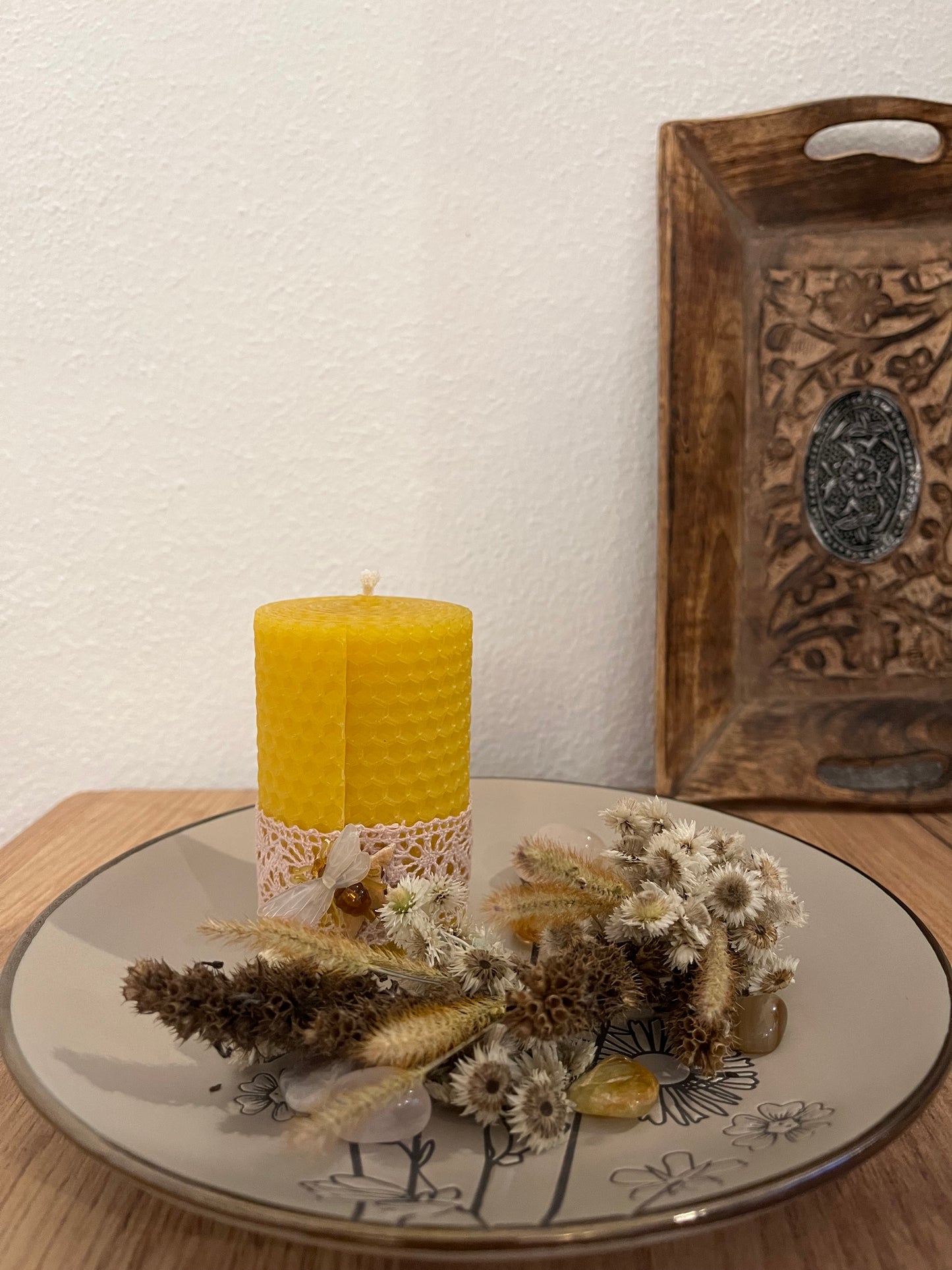 Bienenwachskerze gedreht 5x8cm